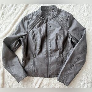 J2 Faux Leather Moto Jacket Sz M EG